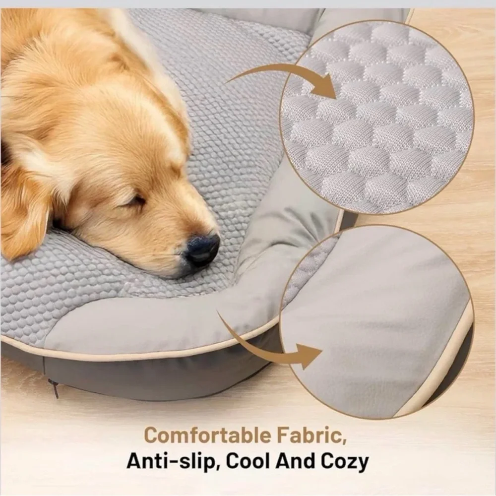 New Open Box Orthopedic Crate Dog Bed - Waterproof PU Dual-Surface Pet Bed,Small